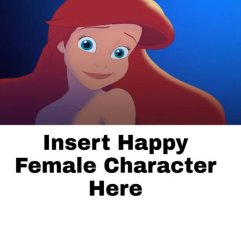 Ariel smiles with who Meme Template