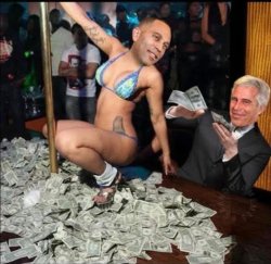 Epstein Island strip club Meme Template