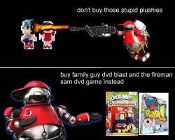 Good games and dvd versus bad plushies Meme Template