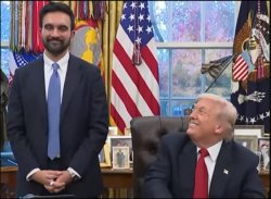 Trump Smiling at Mamdami Meme Template