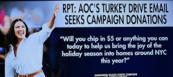 AOC's turkey drive seeks campaign donations Meme Template