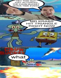 Spongebob Quick Time Event Meme Template