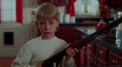 Kevin McAllister With Shotgun Meme Template