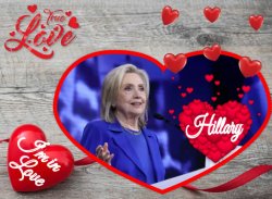 Hillary Heart Throb I'm so in Love Meme Template