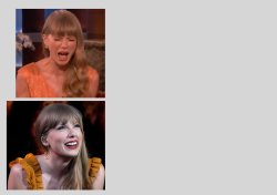 Taylor Swift happy and sad Meme Template