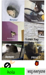 bonjour howdy konichiwa guten tag selam privet hola wsg everyone Meme Template