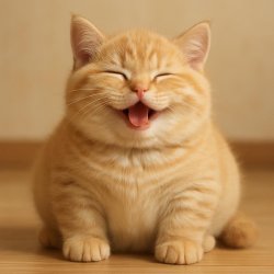fat happy kitten Meme Template