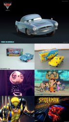 Xiaofeixiang Toys Cars 2 (Finn McMissile) Bump and Go Toys Meme Template