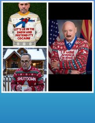 Democrat's  Ugly Christmas Sweater Meme Template