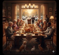 Family Valet Parking Thanksgiving Meme Template