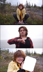 Bill holds Book of bill. Meme Template