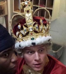 King George Panicked Mentallity Meme Template