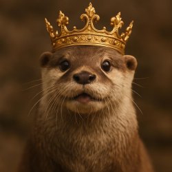 Otter in a crown Meme Template