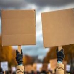 Two blank protest signs Meme Template