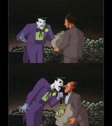 I'm crazy enough to take on Batman BUT THE I.R.S?! NO THANK YOU! Meme Template