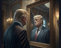 Trump looking in mirror Meme Template