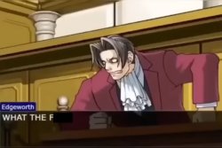 Edgeworth WHAT THE F*** Meme Template
