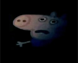 Peppa pig George in the darkness Meme Template