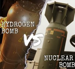 Bomb hydrogen vs nuclear bomb Meme Template