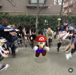 Mario moshpit Meme Template