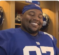 Dexter Lawrence Smiling Meme Template