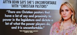 Aftyn Behn uncomfortable with  Christian Pastors Meme Template