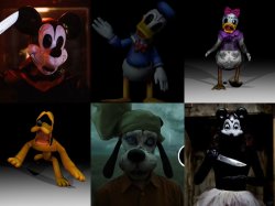 Mickey Mouse & Friends Horror Villains Collage Meme Template