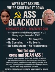 Bernie & AOC Ass Blackout Meme Template