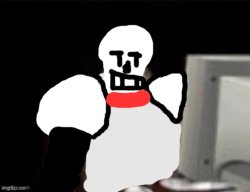 papyrus sad at computer Meme Template
