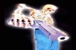 skeleton pointing gun Meme Template