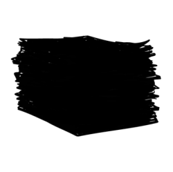 Silhoutte of stacked paper Meme Template