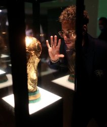 Neymar Looking at World Cup Trophy Meme Template