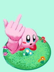 kirby flips you off Meme Template