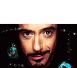 tony stark face in suit Meme Template