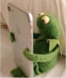 Kermit on phone Meme Template
