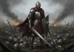 Knight after battle Meme Template