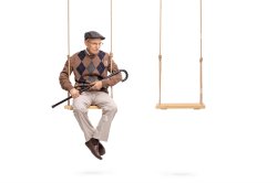 Senior on swing Meme Template