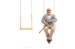 Senior on swing Meme Template