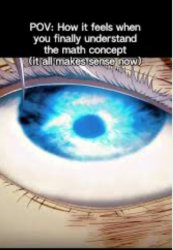 How it feels when you understand the math concept Meme Template