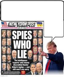 the 51 spies who lied about Hunter's laptop Meme Template