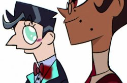 silly human vox and alastor Meme Template