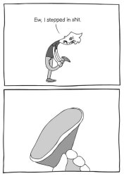 Ew I stepped in shit Meme Template