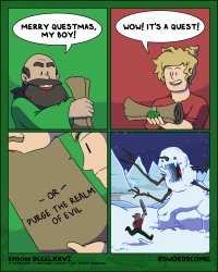 Merry Questmas Purge The Realm Of Evil Meme Template