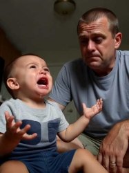 Spoiled kid baby cry to parent Meme Template