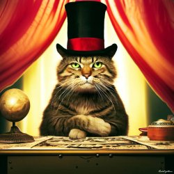 cat top hat Meme Template