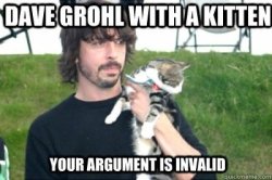 Dave Grohl with a kitten Meme Template