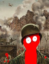 Tabs thousand yard stare Meme Template