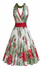 White Hawaiian Christmas Dress Meme Template