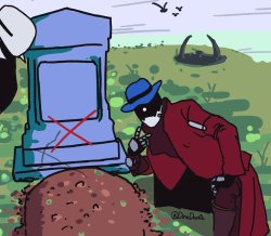 Bandit RoR2 over a grave Meme Template