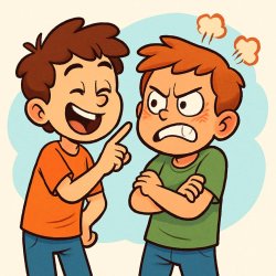 A Person that teases the other that gets angry Meme Template